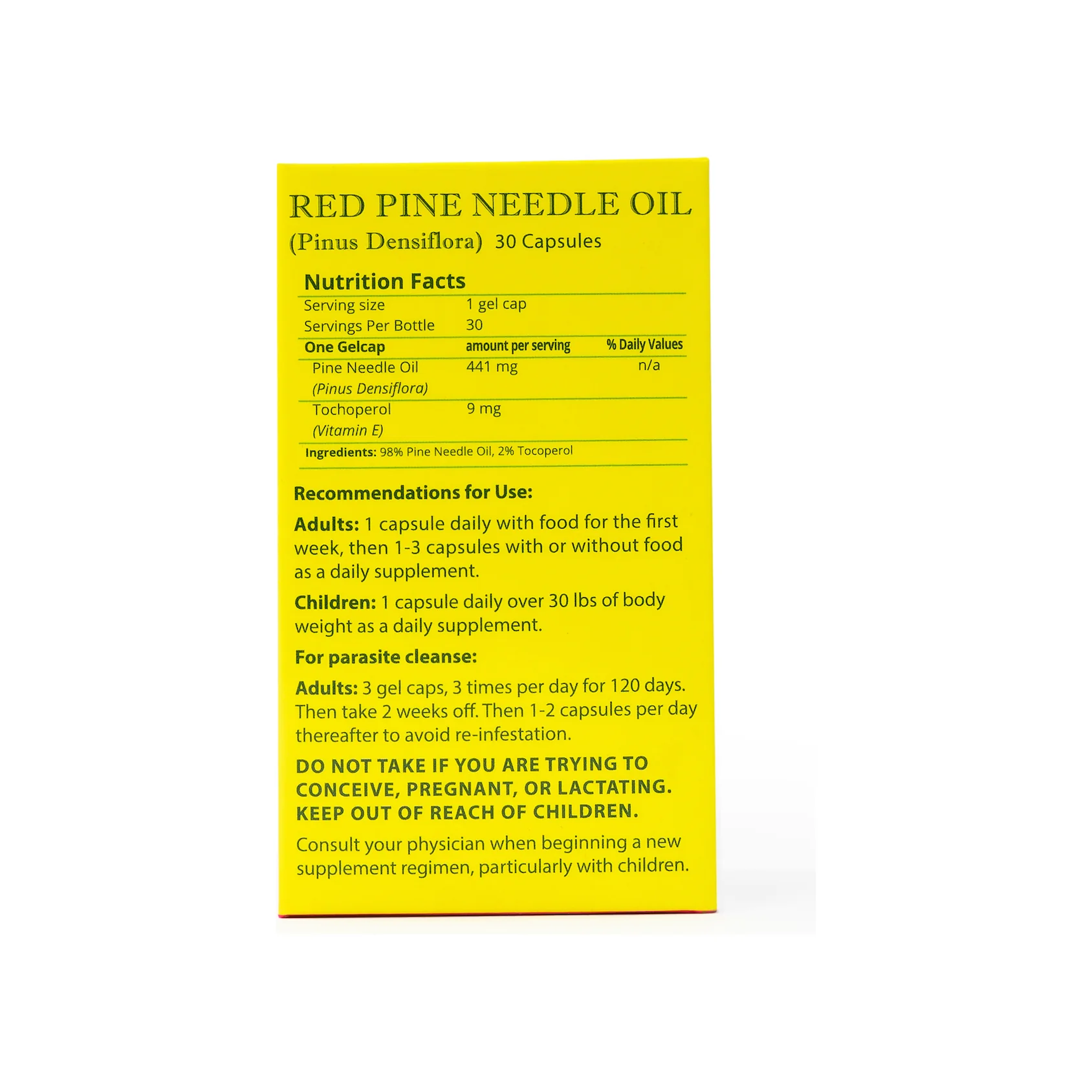 Red Pine Needle Oil - Vegan Capsules (30) - Image 4